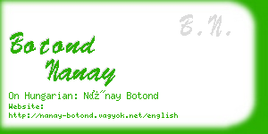 botond nanay business card